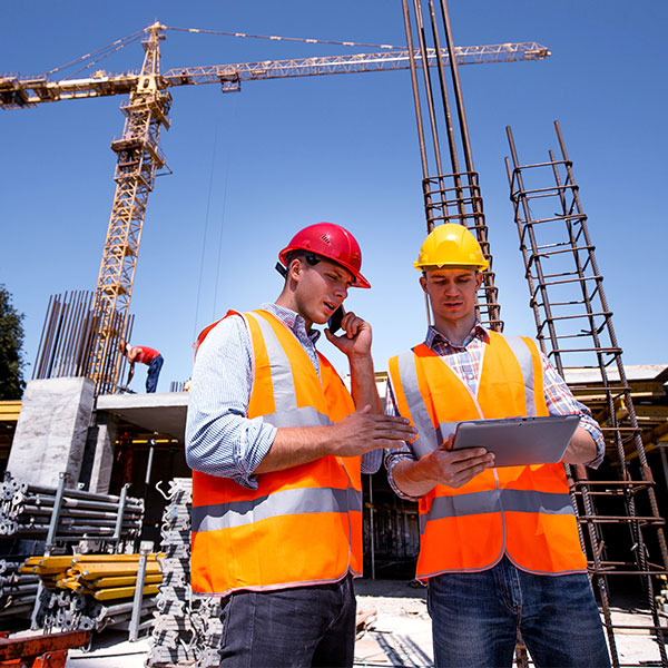 Men at construction site
