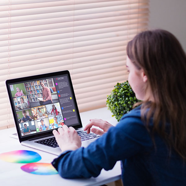 Remote learning student laptop