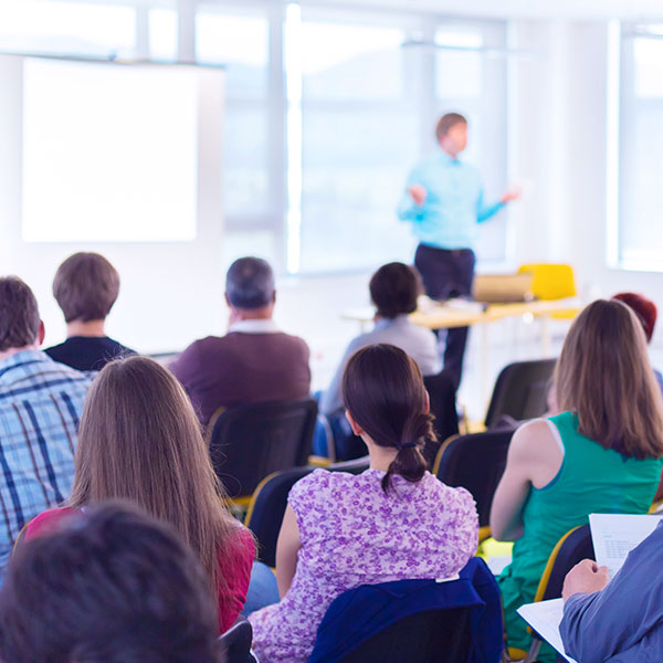 Classroom lecture blurred background