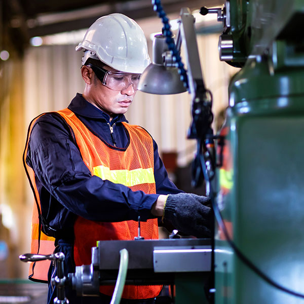Male manufacturing worker in factory