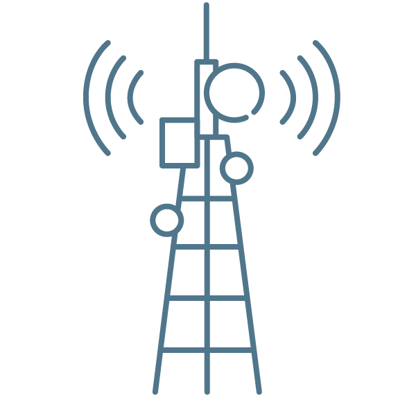 Microwave radio signal icon