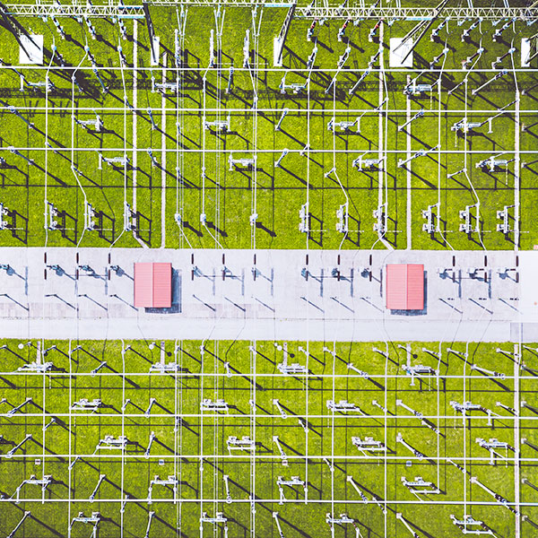 Substation poles macro aerial