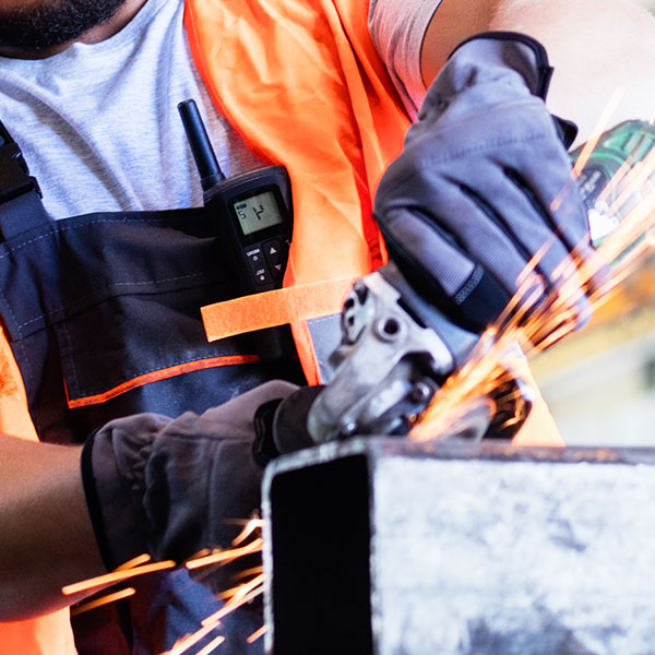 Technician with cutting tools