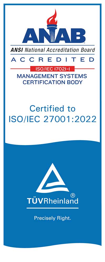 ISO/IEC 27001:2022 Certificate Registr. No. 74 300 6045 