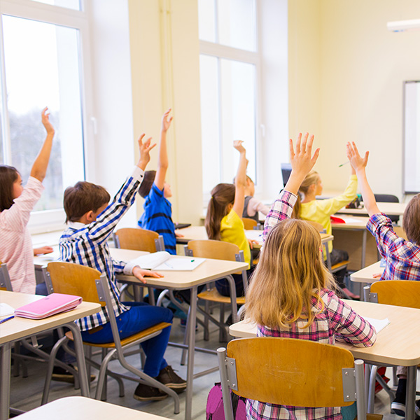 Solutions students in classroom K-12