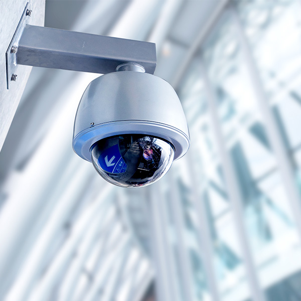 Security camera in commercial building