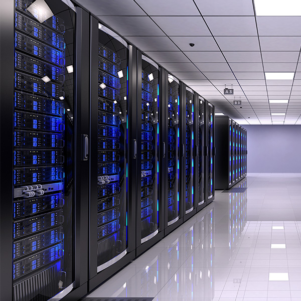 Server racks in data center