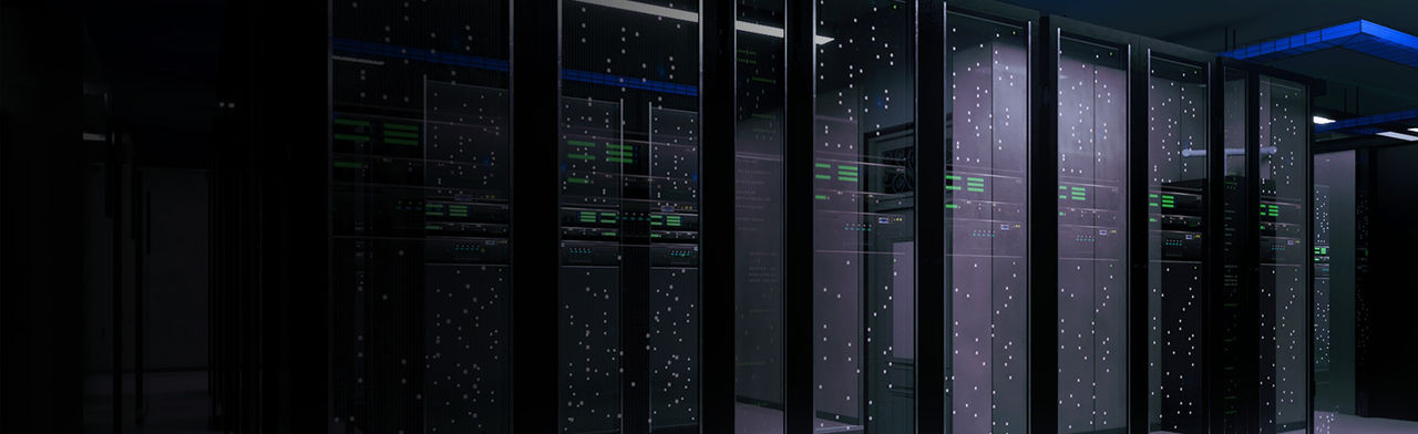 Server racks in data center