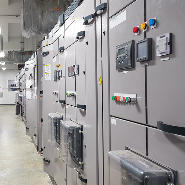 Industrial electrical switchgear room