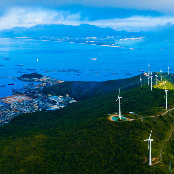 Smart Life Ecofriendly City Town Bay
