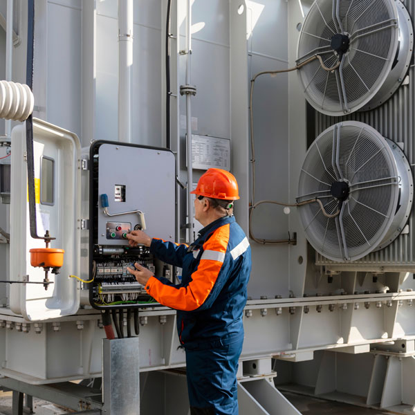 Transformers Engineer Inspecting Electrical