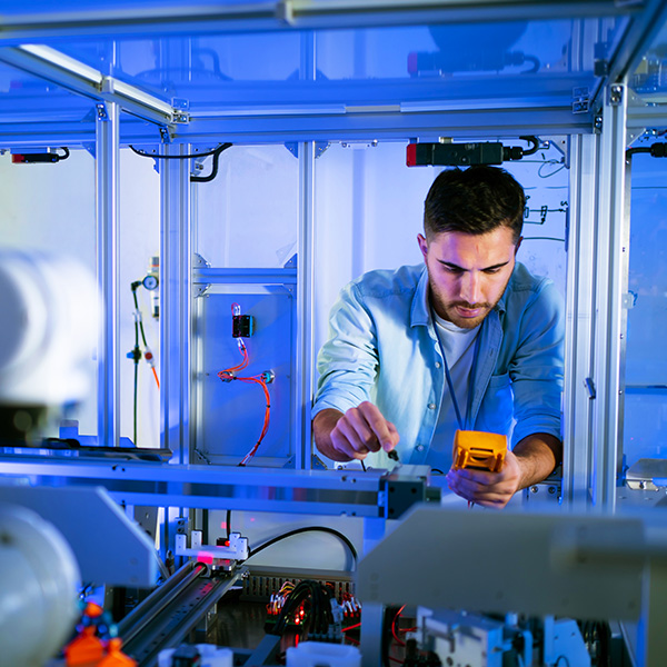 Male electrical engineer