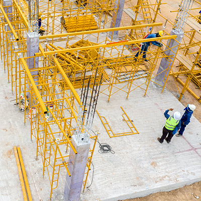 Commercial construction site.