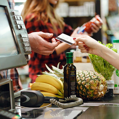 Markets Retail Shopping Grocery Store Paying Credit Card