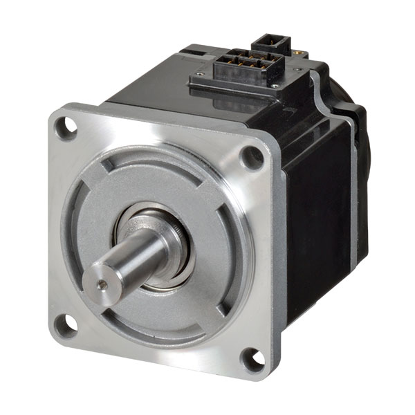 Industrial motor with metallic finish