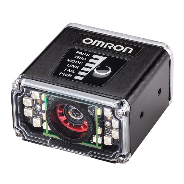 Omron industrial sensor with LED indicators