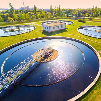 Sewage treatment plant.