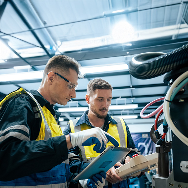 Engineers going through automation training.