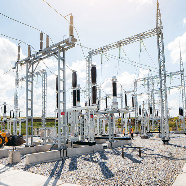 High voltage utility power station