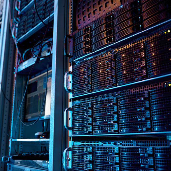 Closeup of data center power system