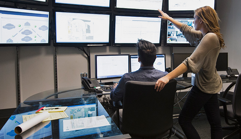 Connect intelligence monitoring room.