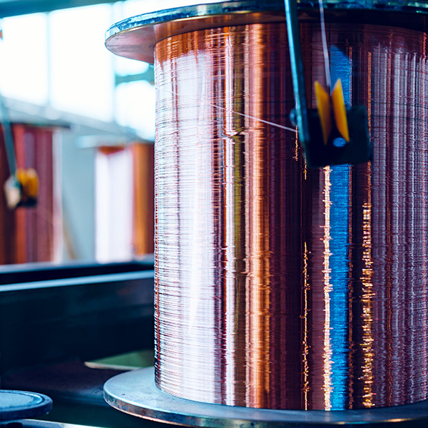 Spool of copper wire
