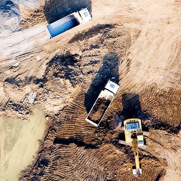 Open mine aerial view