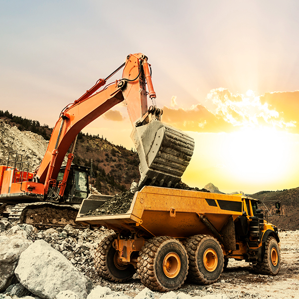 Mining excavator truck
