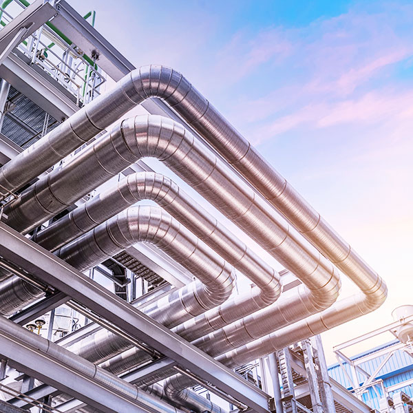 Ducting of oil refinery