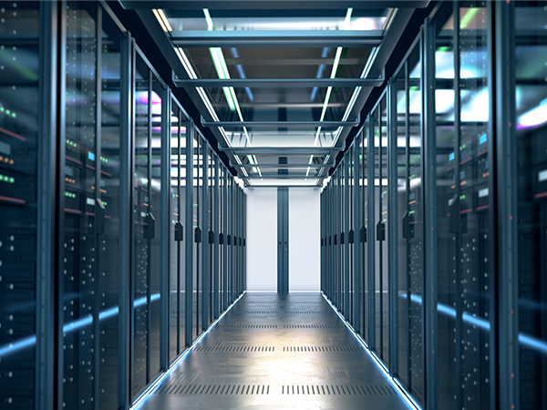 network server room with computers