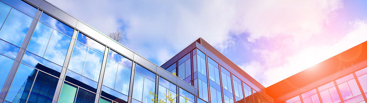 Modern commercial glass building