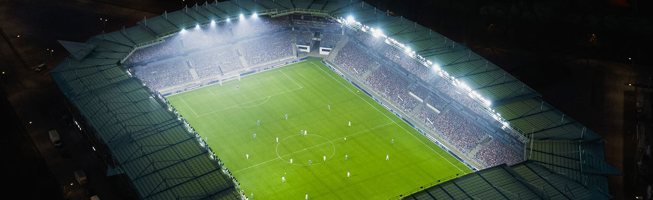 Aerial shot of a whole stadium