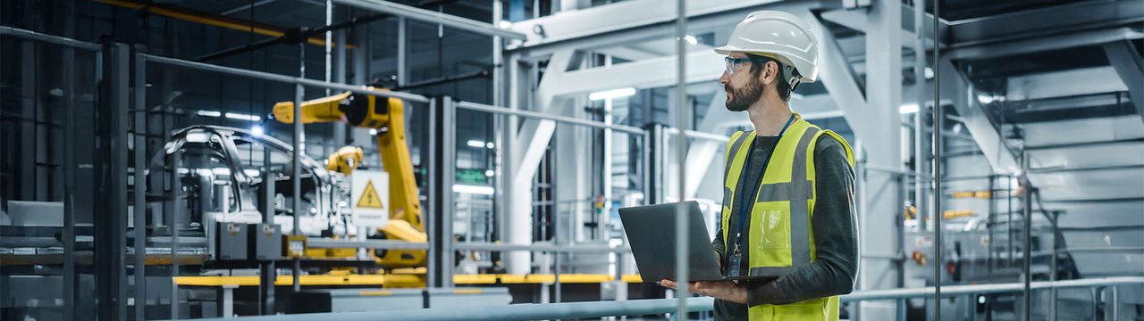 Engineer in automation factory.