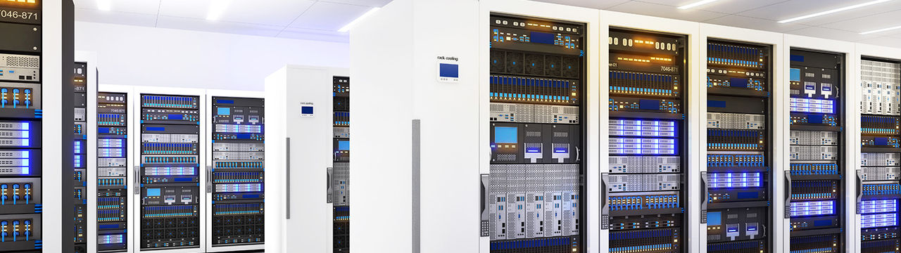 Bright data center cabinets