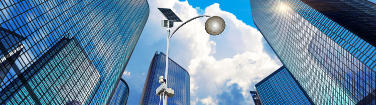 CCTV camera building pole