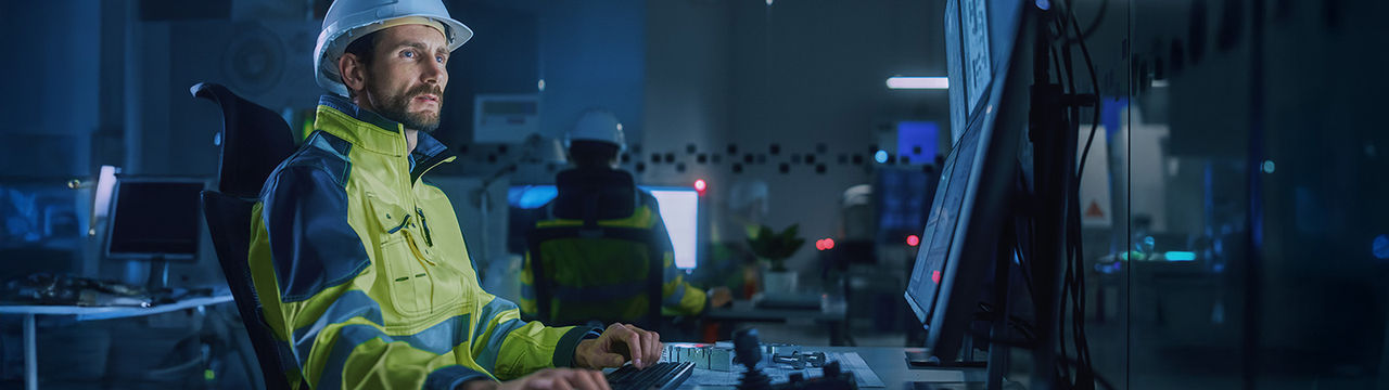 Engineer in automation factory.