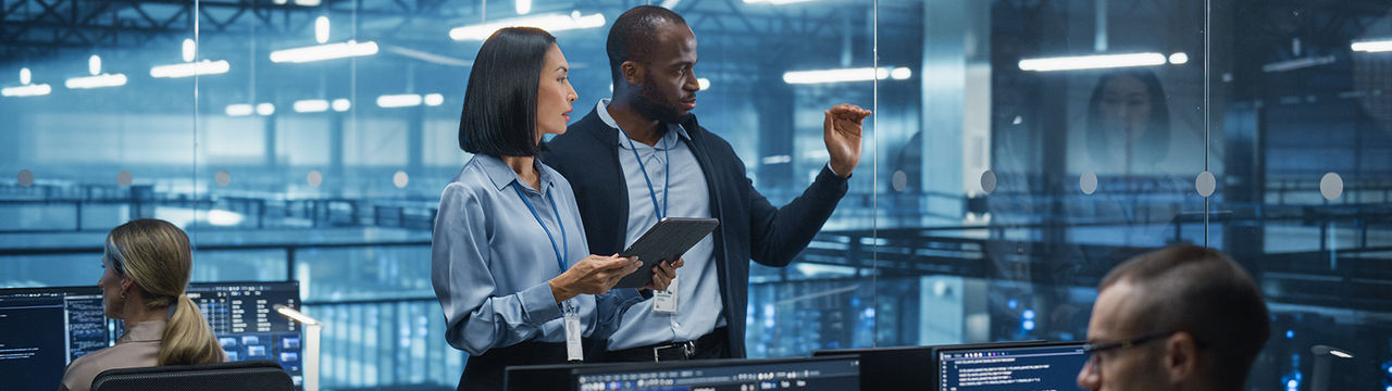 IT engineers in data center