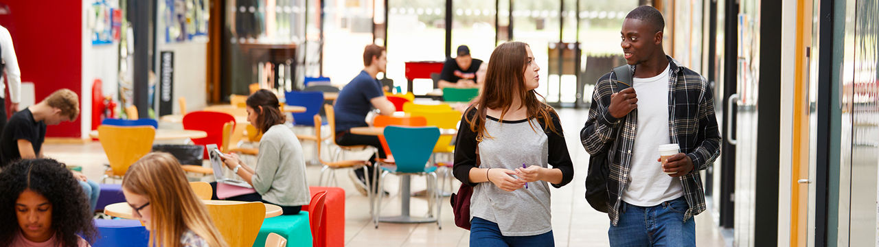 Communal area with students