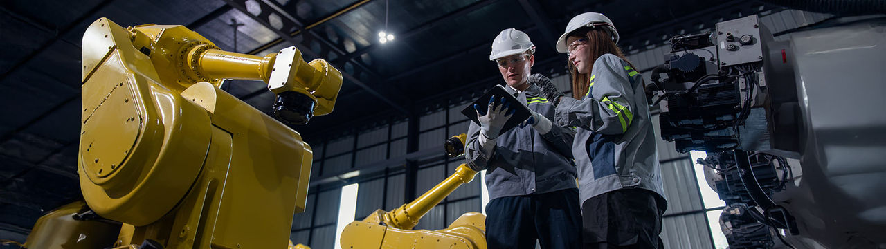 Engineer in automation factory.
