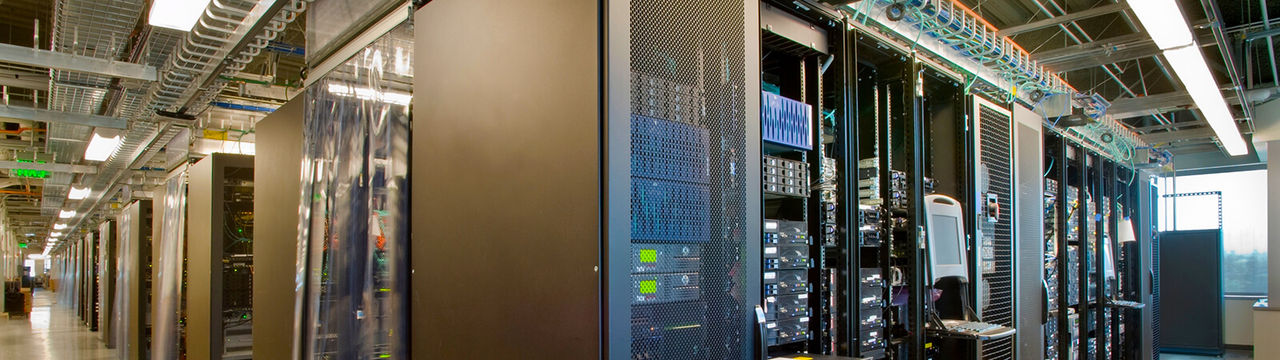 Servers situated in a cloud service data facility
