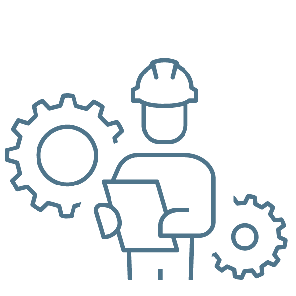 Increase Productivity Construction Guy icon