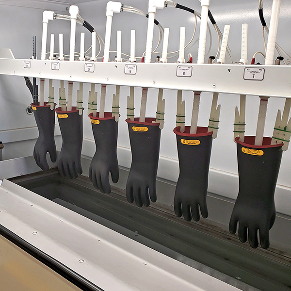 Rubber goods testing facility.