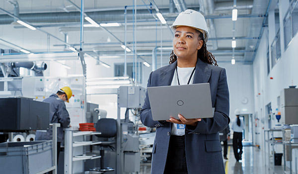 Engineer in automation factory.