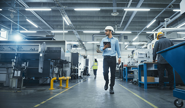 Chief Technical Officer Working at Metal Components Production Factory